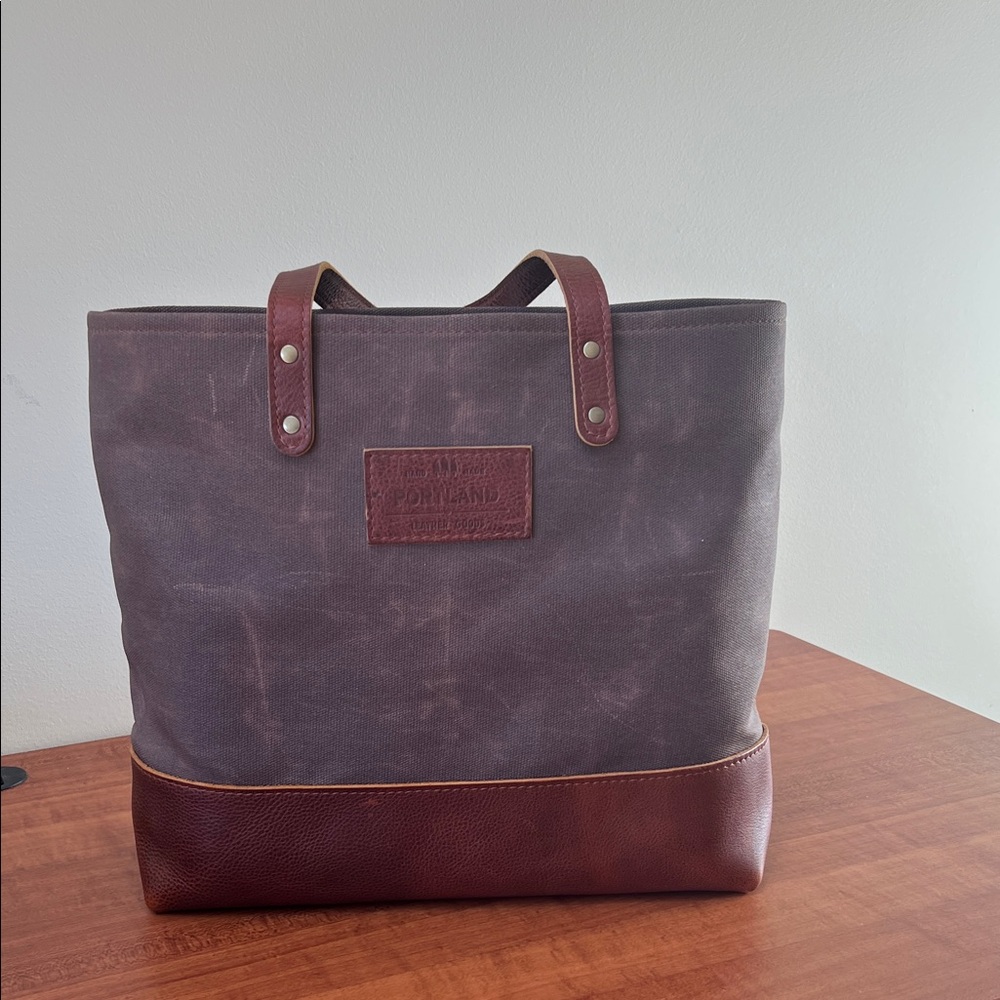 Portland Leather Good Big Big Tote Waxed Canvas Nutmeg - Picture 16 of 16